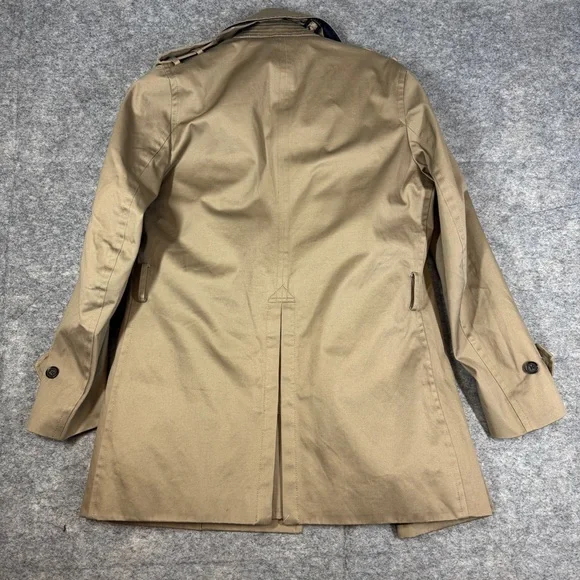 Banana Republic Classic Double Breasted Trench Coat Khaki Size S Quiet Luxury - Picture 14 of 16